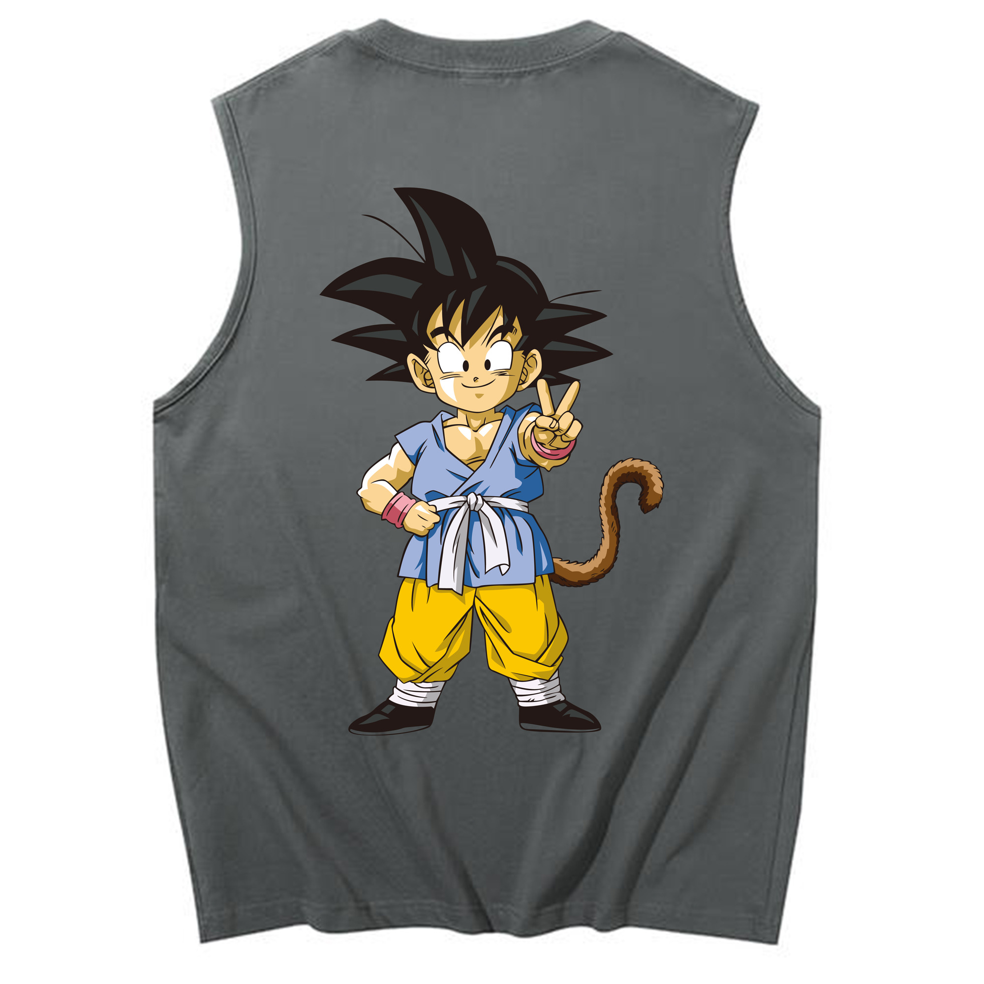 （画像用） ドラゴンボール 孫悟空（そん ごくう）Son Goku カカロット DRAGON BALL Kakarotto コットン100％タンクトップ（背面プリント）